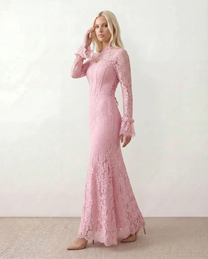 Pippa | Lace Long Sleeve Maxi Dress
