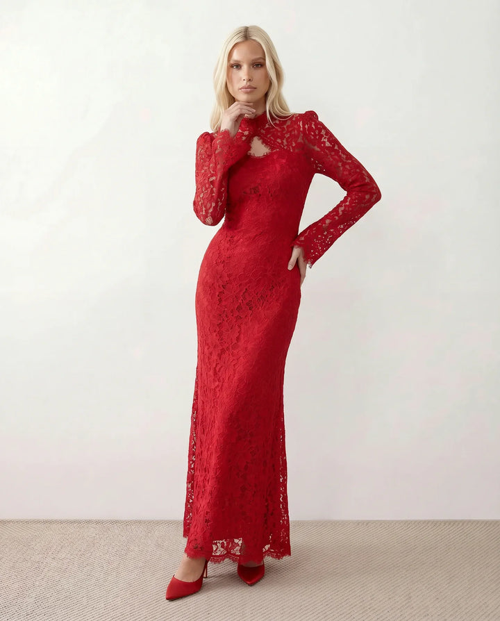 Pippa | Lace Long Sleeve Maxi Dress