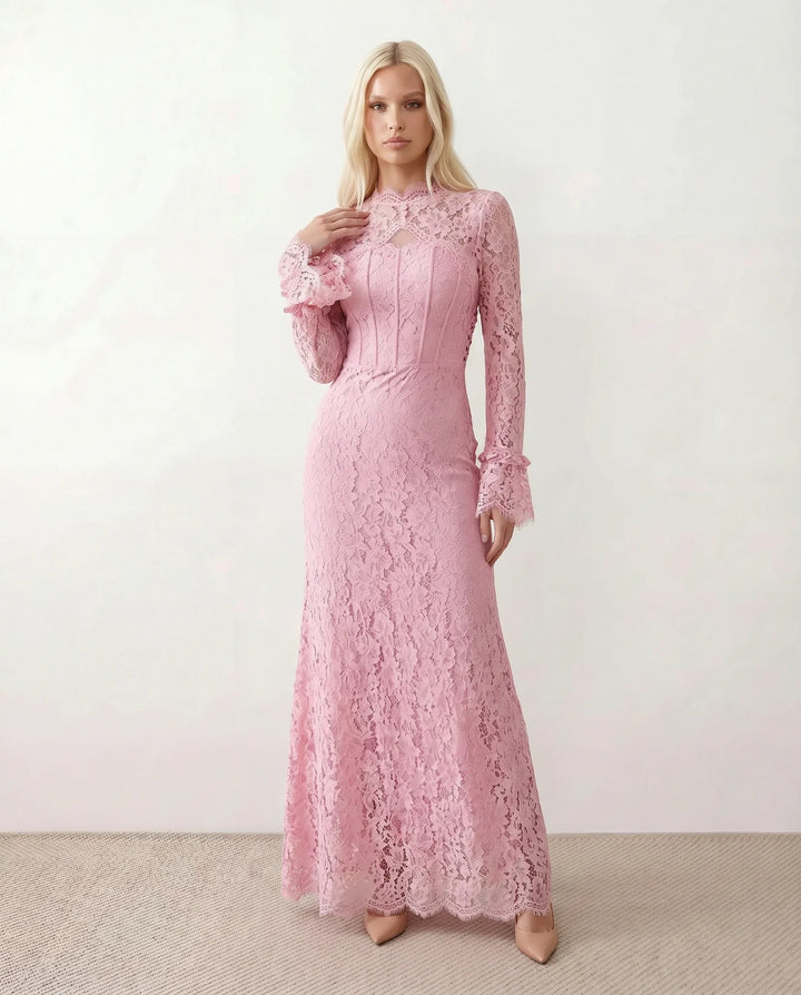 Pippa | Lace Long Sleeve Maxi Dress