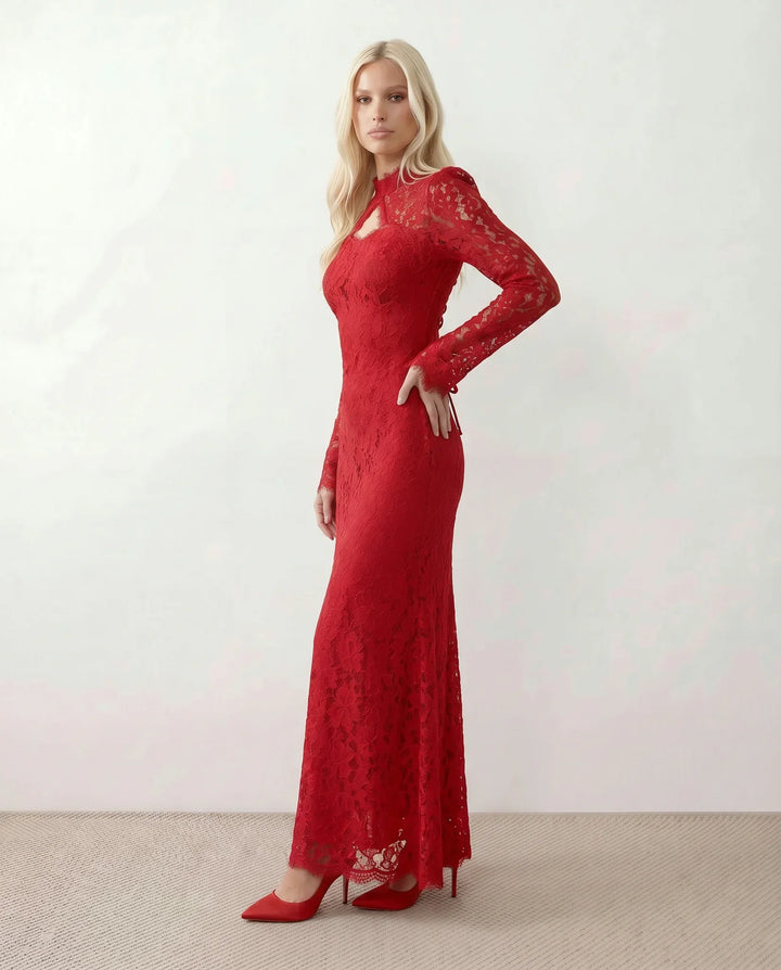 Pippa | Lace Long Sleeve Maxi Dress