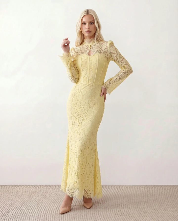 Pippa | Lace Long Sleeve Maxi Dress