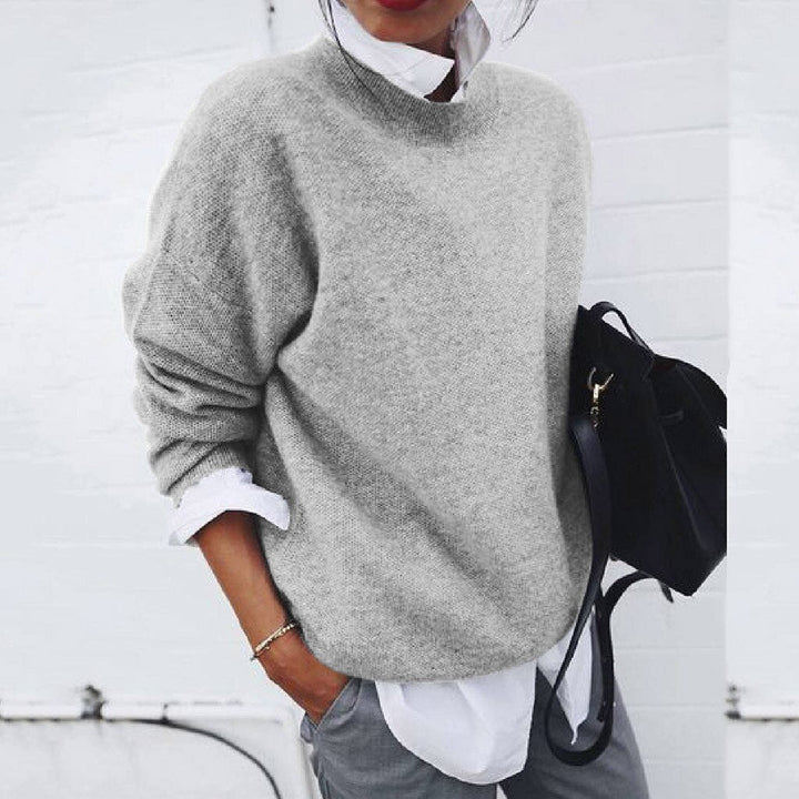 Pippa | Womens Oversized Crewneck Cuffed Sleeve Jumper