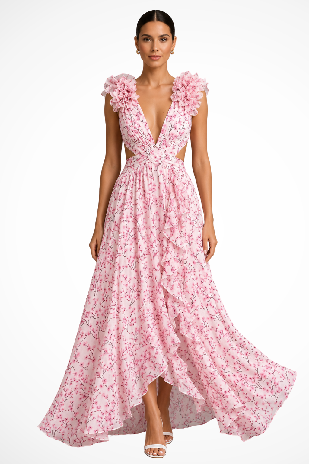 Poppy | Floral Sleeveless Wedding Guest Maxi Dress