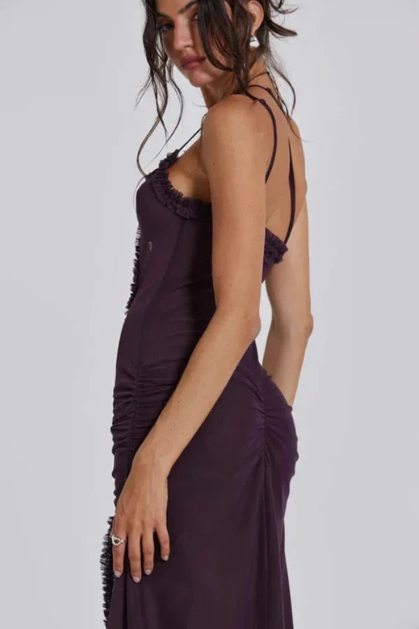 Poppy | Sleeveless Animal Print Cut Out Summer Maxi Dress