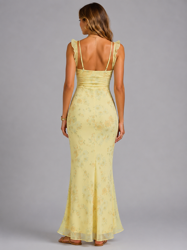 Poppy | Sleeveless Floral Wedding Guest Maxi Dress