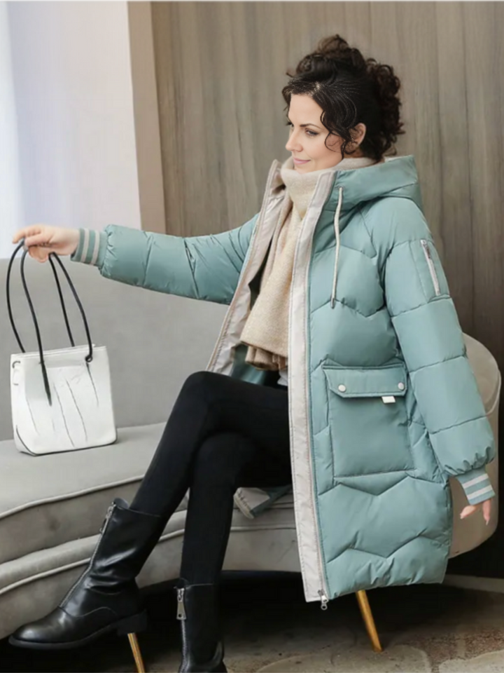 Poppy | Womens Hooded Quilted Zip Puffer Coat