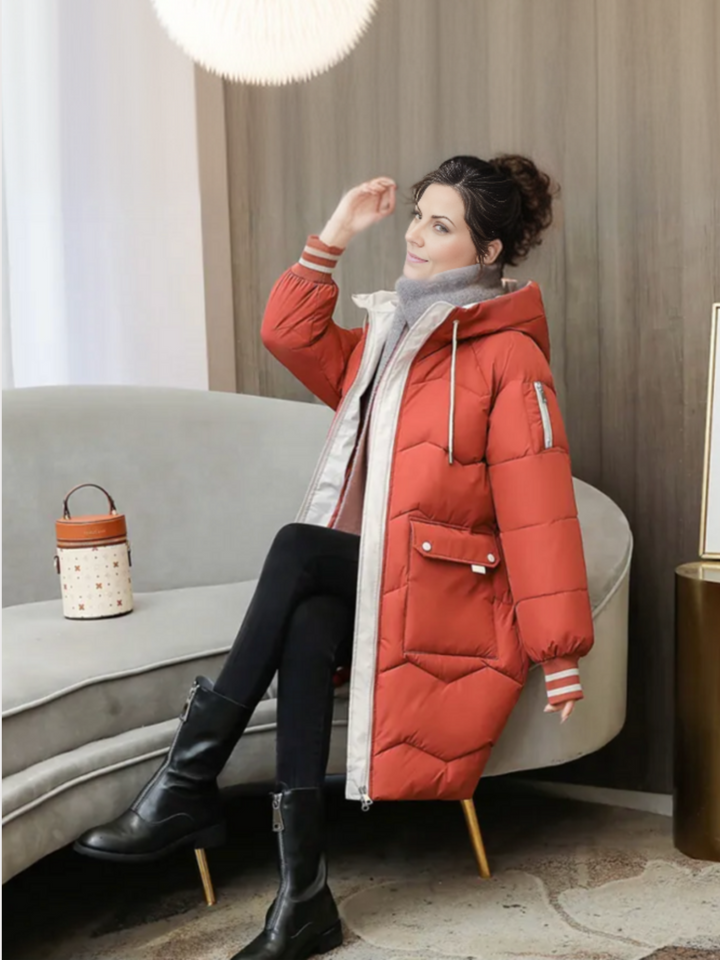 Poppy | Womens Hooded Quilted Zip Puffer Coat