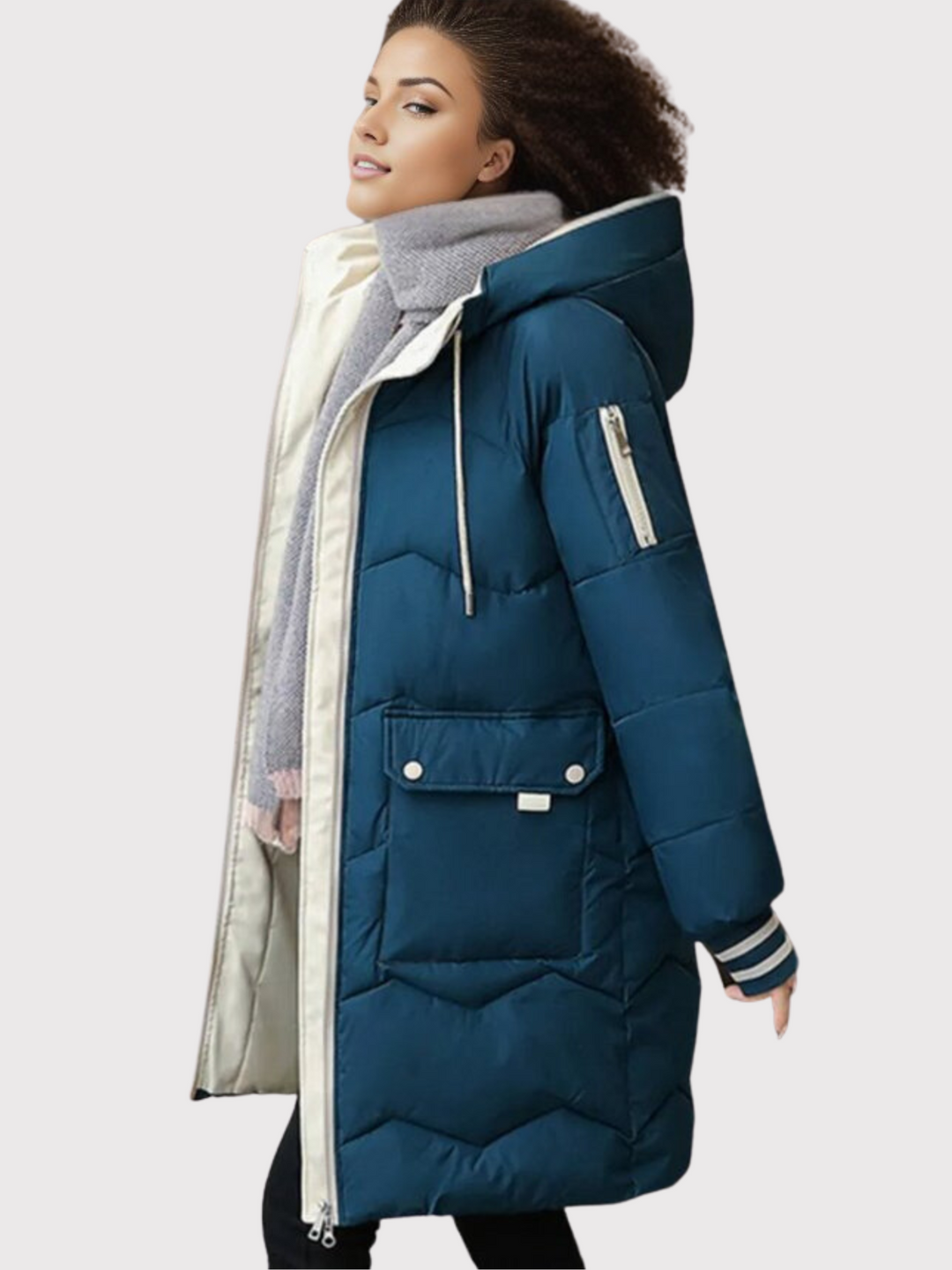 Poppy | Womens Hooded Quilted Zip Puffer Coat