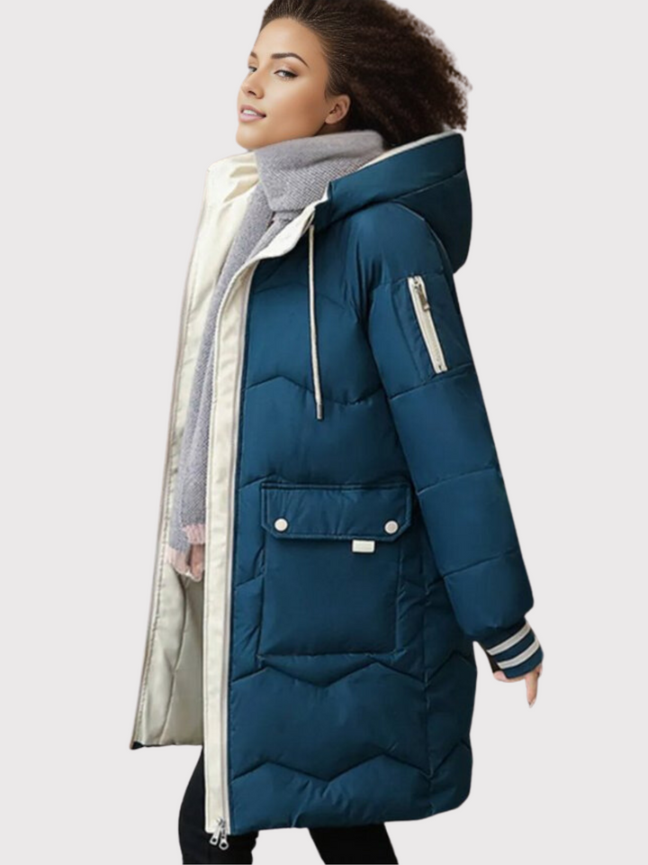 Poppy | Womens Hooded Quilted Zip Puffer Coat
