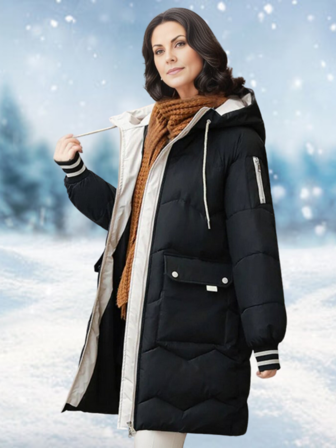 Poppy | Womens Hooded Quilted Zip Puffer Coat