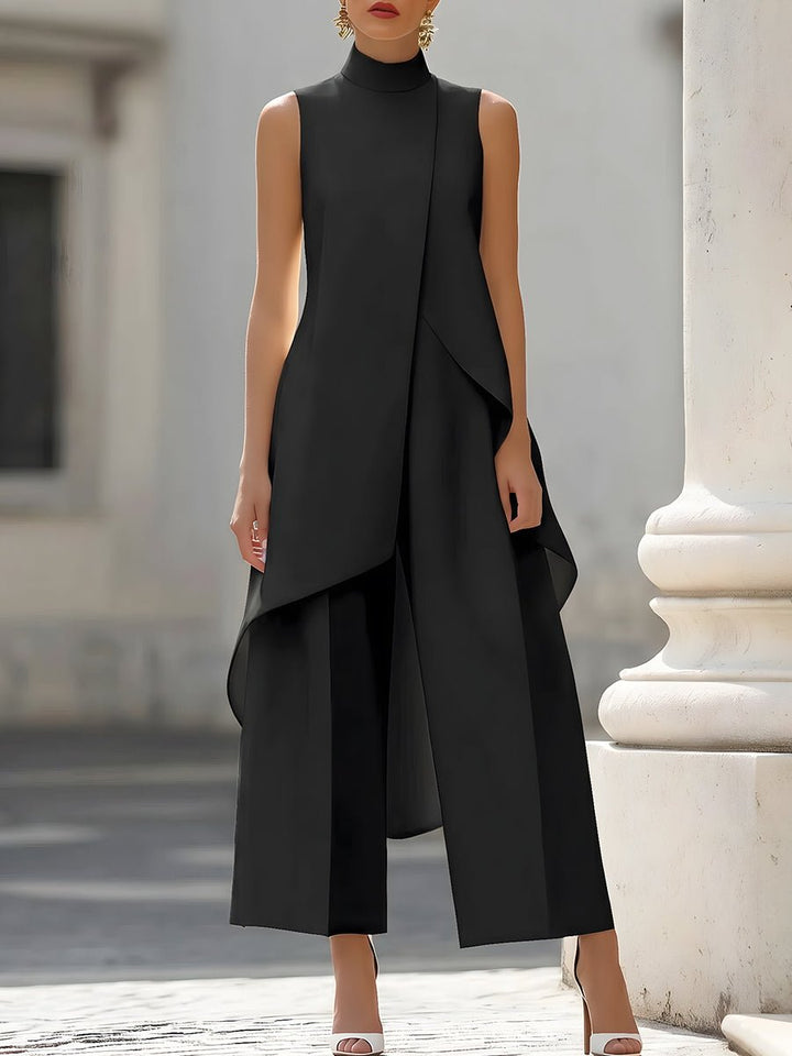 Rosie | Dressy Sleeveless Wide Leg Wedding Party Jumpsuit