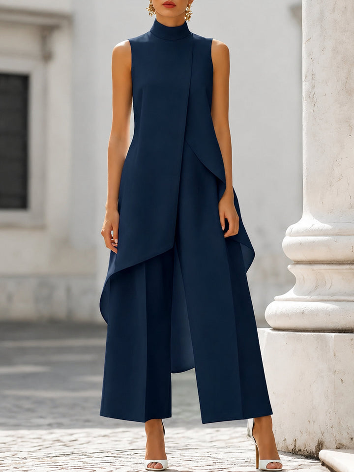 Rosie | Dressy Sleeveless Wide Leg Wedding Party Jumpsuit