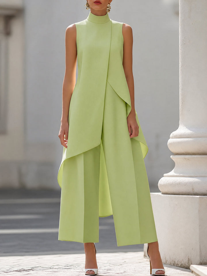 Rosie | Dressy Sleeveless Wide Leg Wedding Party Jumpsuit