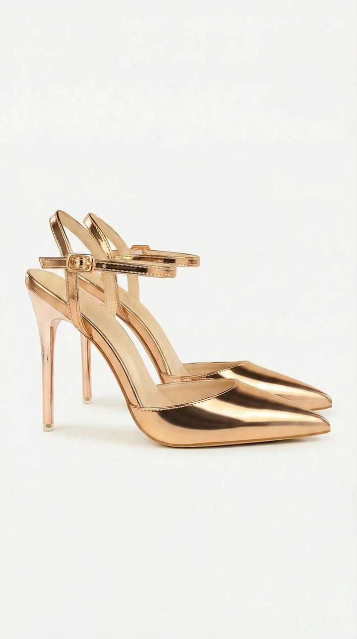 Rosie | Pointed Toe Ankle Strap Stiletto Heels