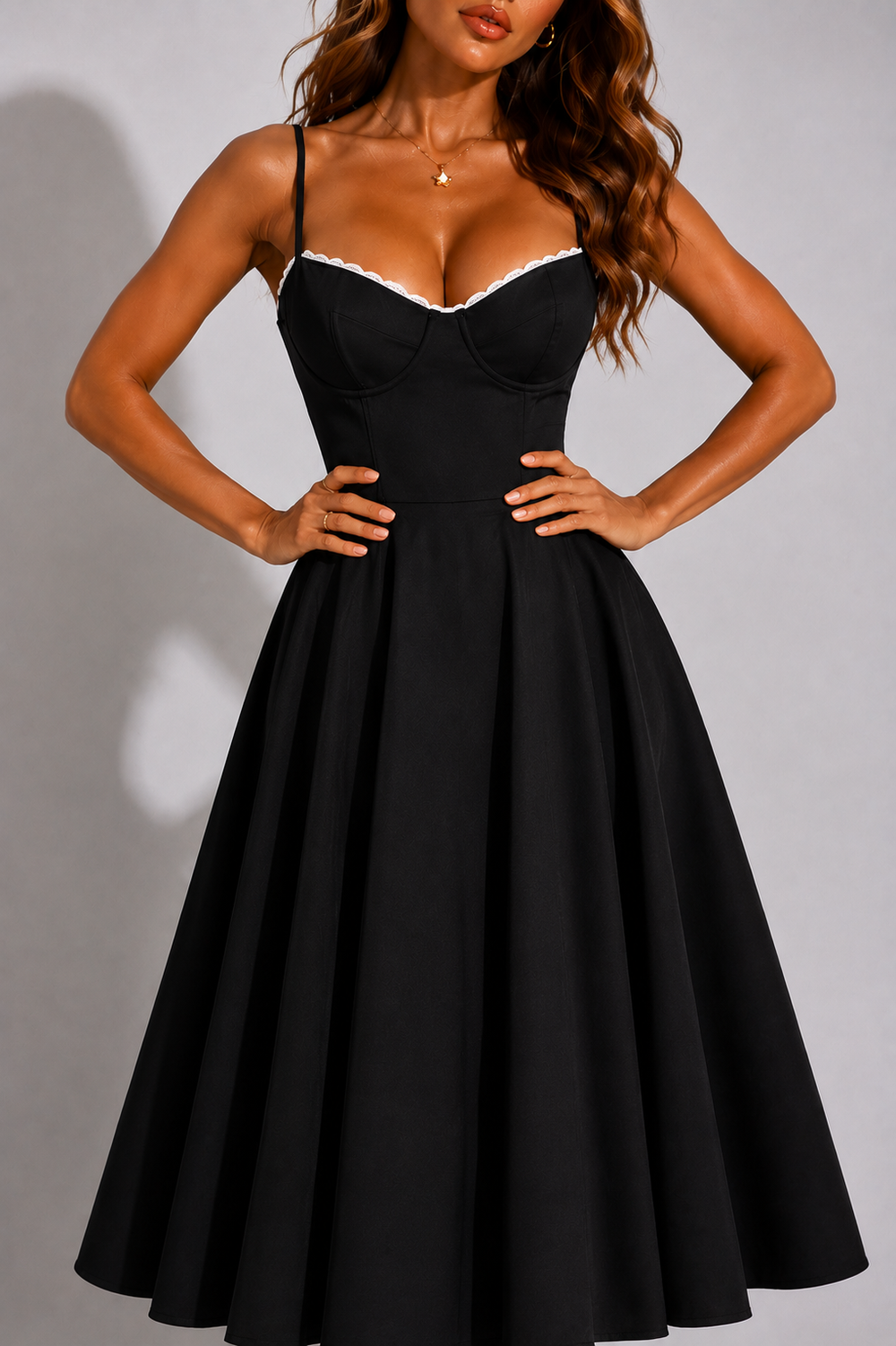 Rosie | Wedding Guest Sleeveless Pleated Midi Dress