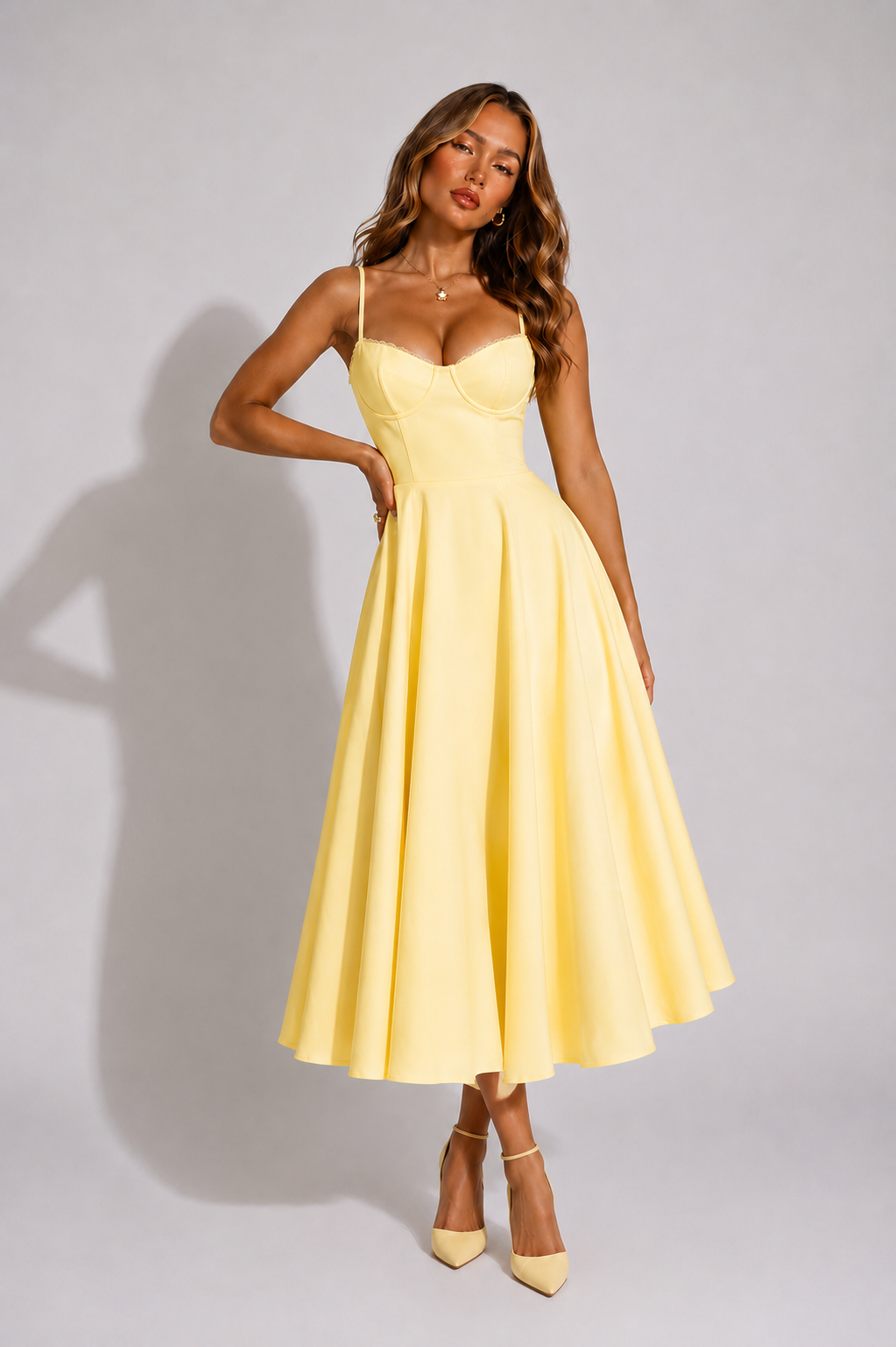 Rosie | Wedding Guest Sleeveless Pleated Midi Dress