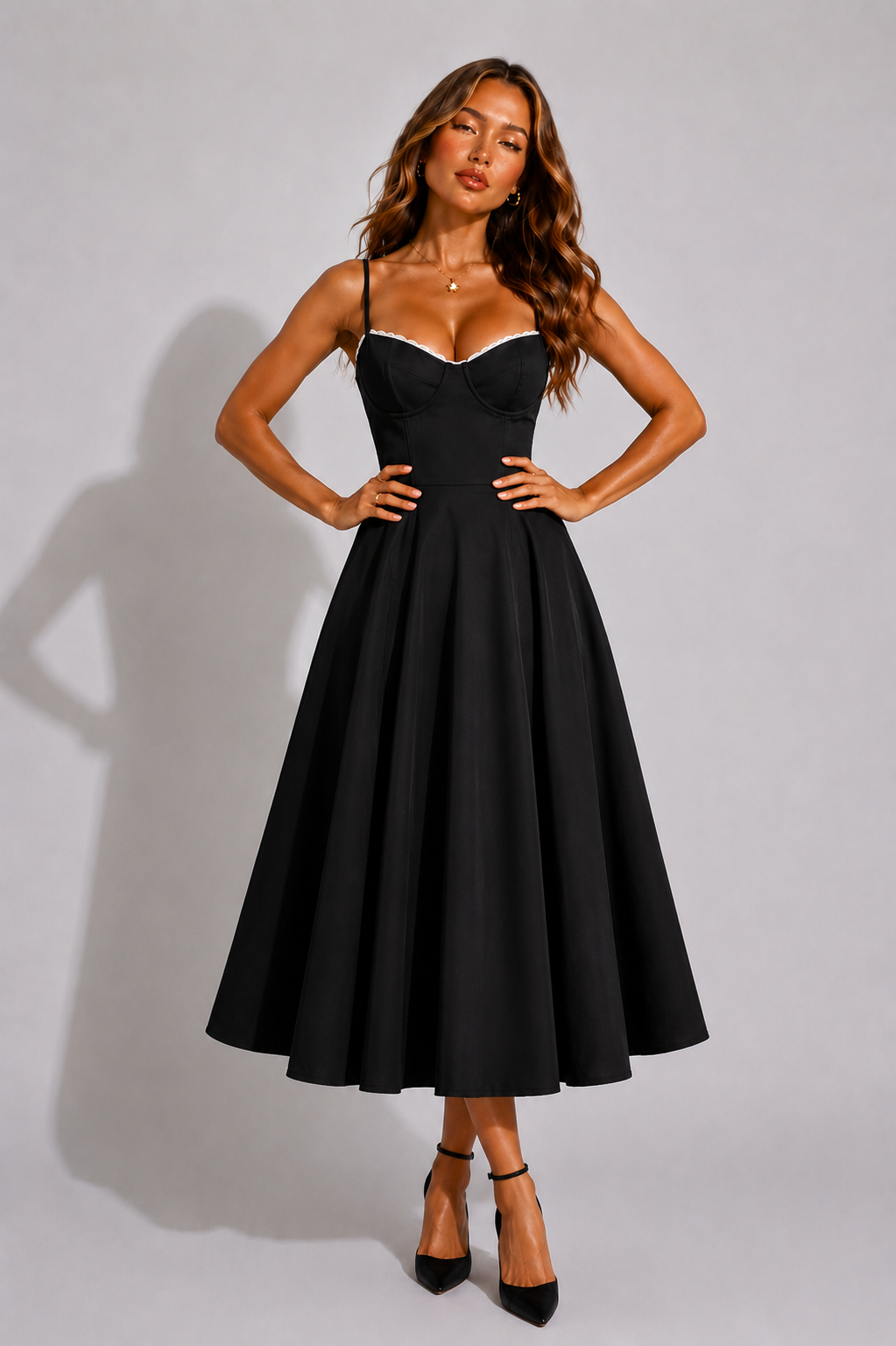 Rosie | Wedding Guest Sleeveless Pleated Midi Dress