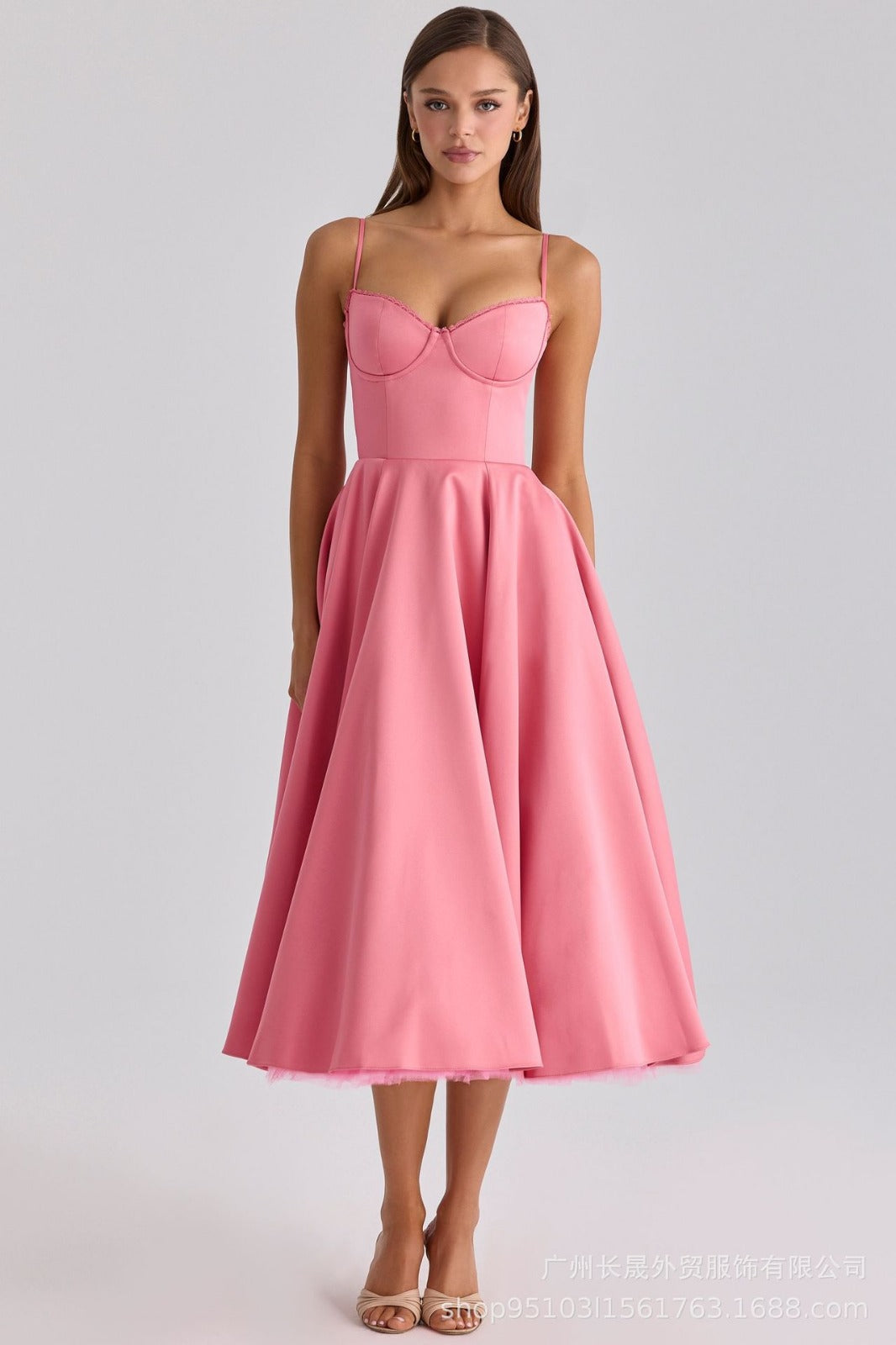 Rosie | Wedding Guest Sleeveless Pleated Midi Dress