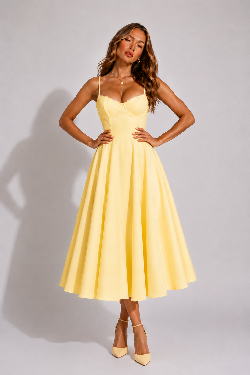 Rosie | Wedding Guest Sleeveless Pleated Midi Dress