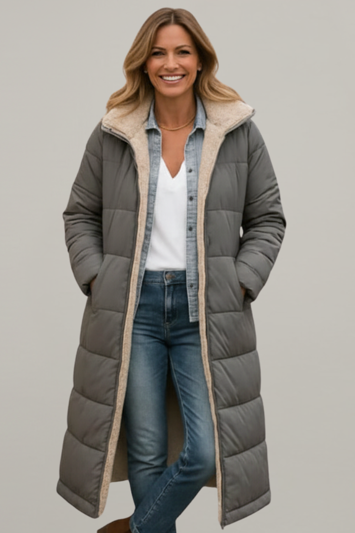 Rosie | Womens Hooded Quilted Maxi Puffer Coat
