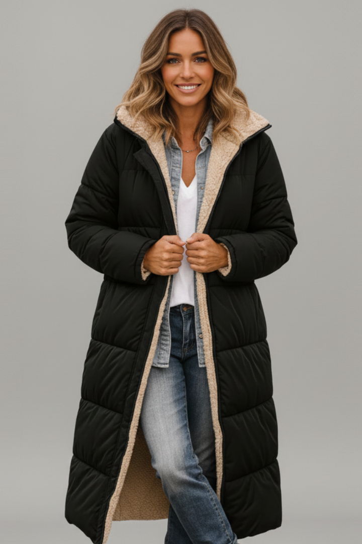 Rosie | Womens Hooded Quilted Maxi Puffer Coat