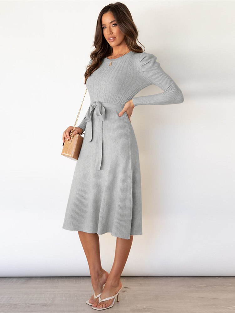 Daisy | Cable Knit Midi Jumper Dress
