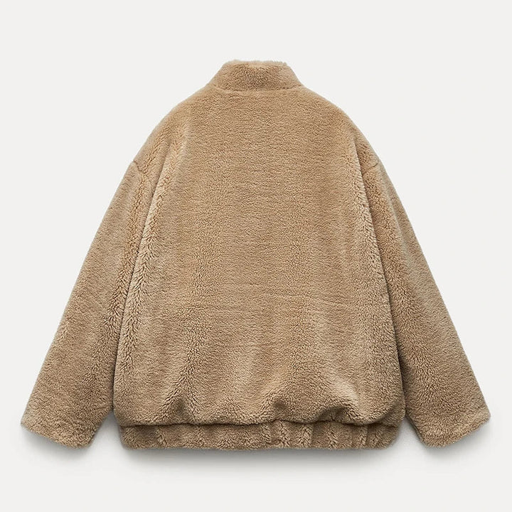 Tilly | Oversized Brown Faux Fur Teddy Coat