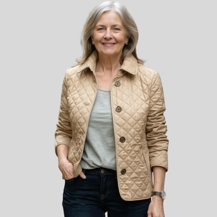 Millie | Quilted Button Collared Jacket