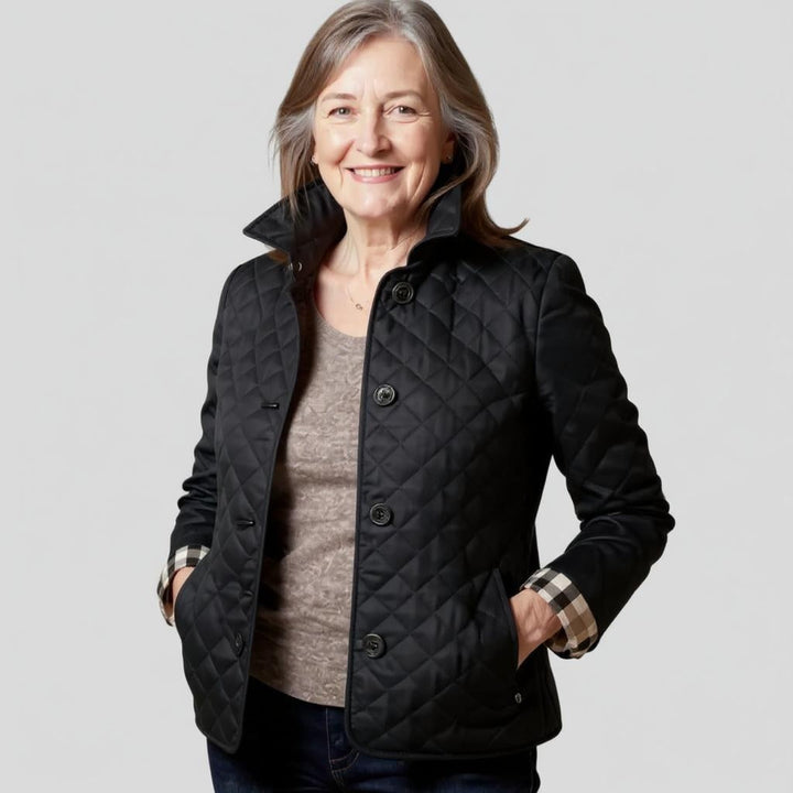 Millie | Quilted Button Collared Jacket