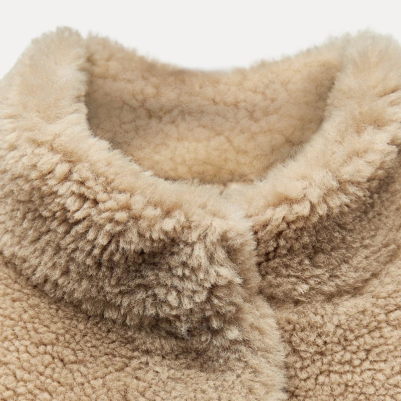 Tilly | Oversized Brown Faux Fur Teddy Coat