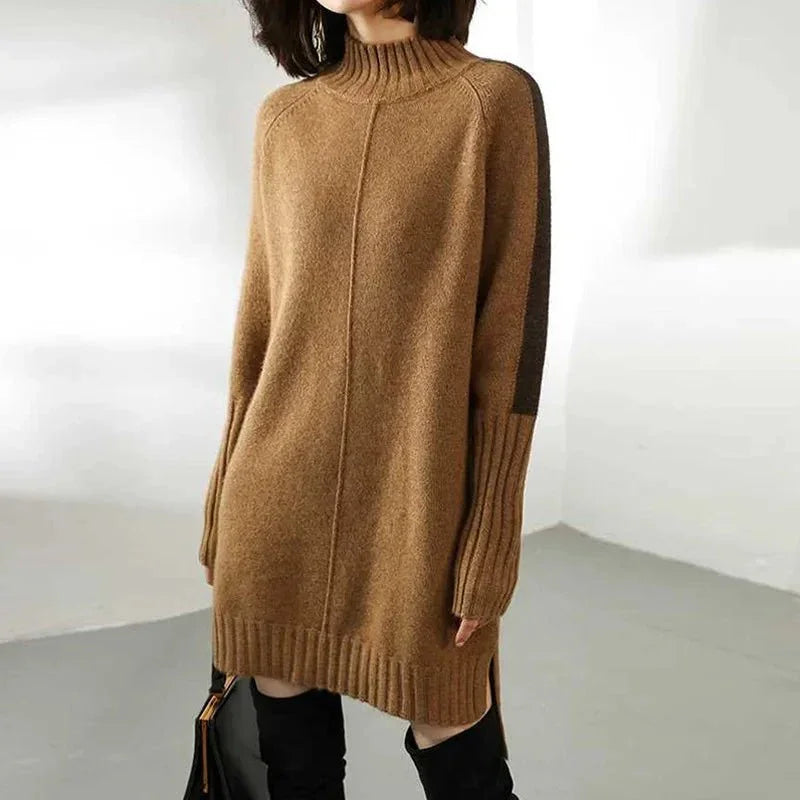 Phoebe | Mock Neck Knit Jumper Dress