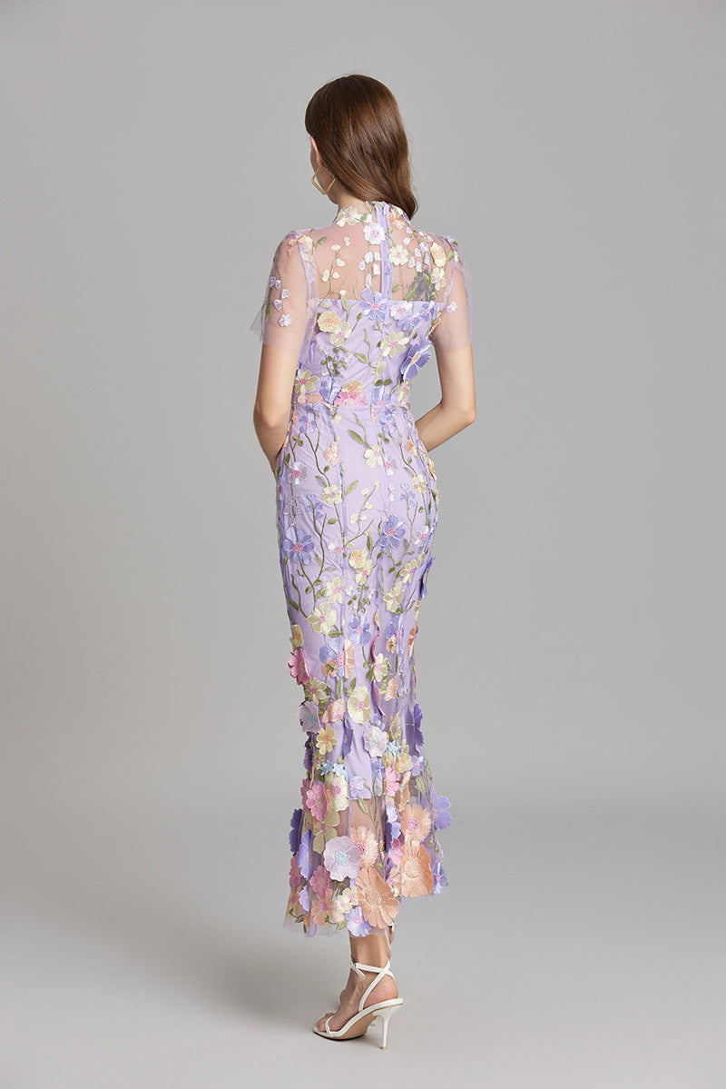 Sienna | Wedding Guest Floral Mesh Maxi Dress