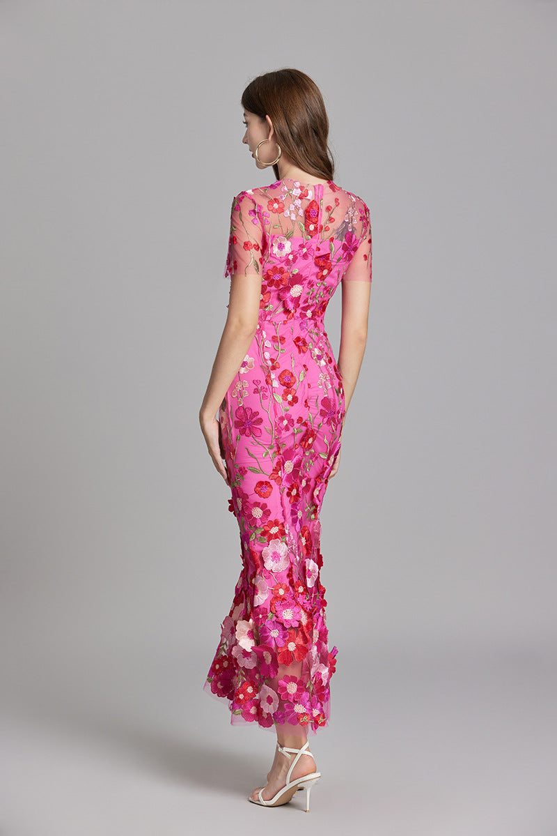 Sienna | Wedding Guest Floral Mesh Maxi Dress