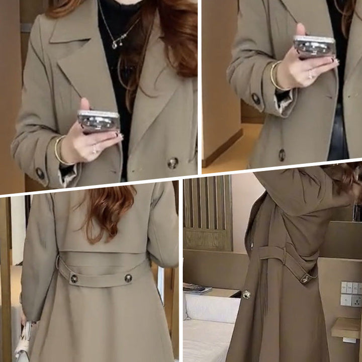 Sophia | Womens Double Breasted Midi Trench Coat