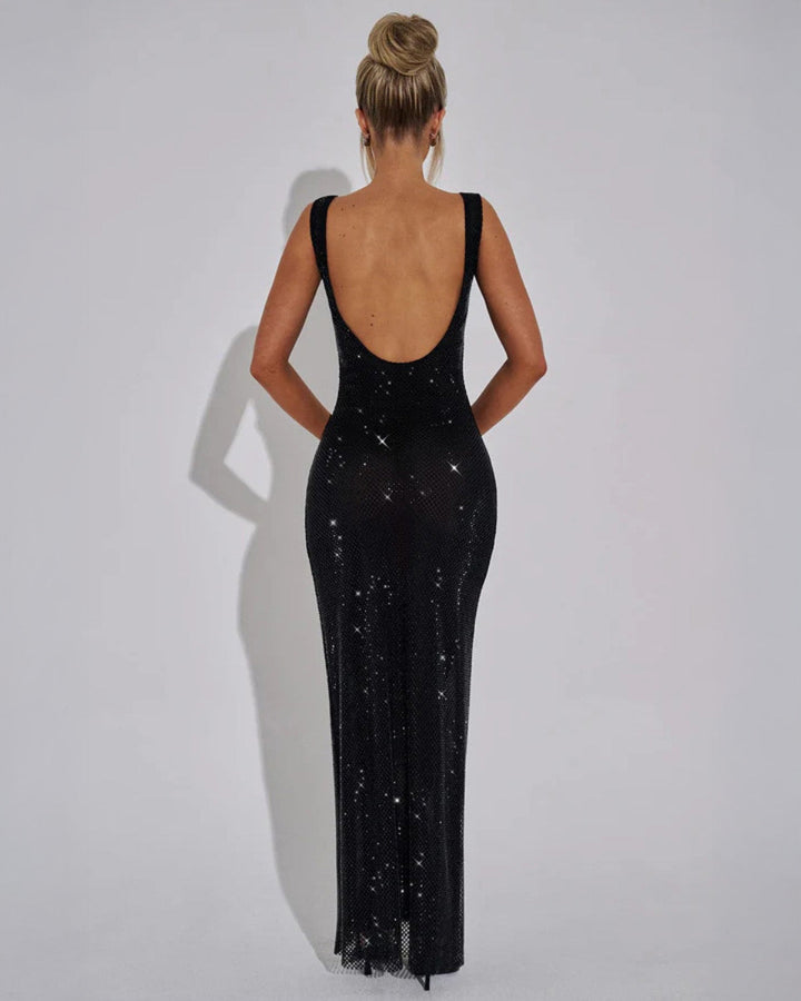 Tamsin | Sleeveless Sequin Wedding Guest Maxi Dress