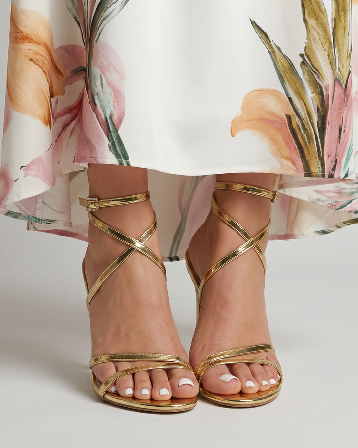 Tamsin | White Floral Wedding Guest Maxi Dress