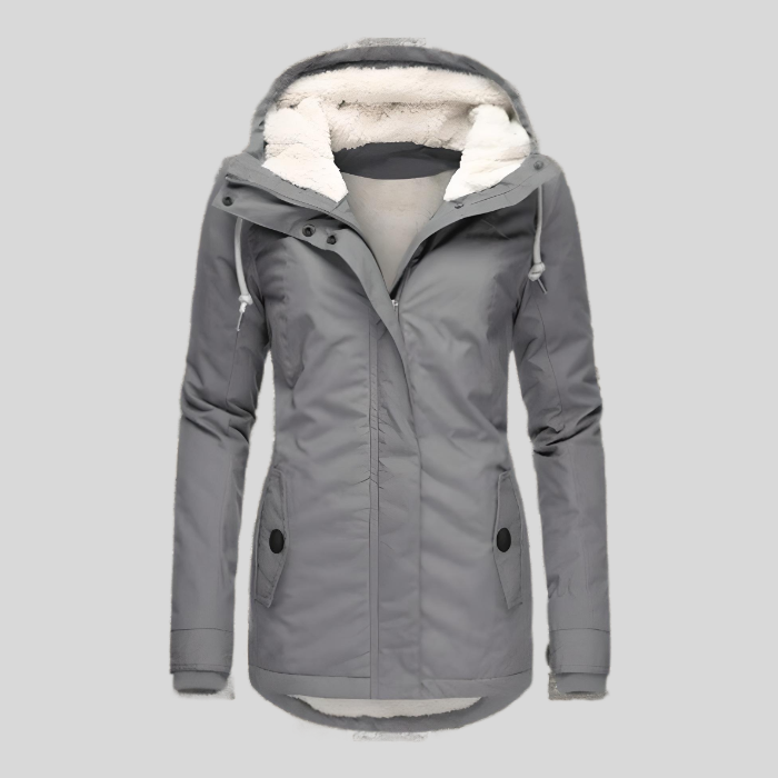 Tamsin | Womens Zip Up Hooded Faux Fur Parka Coat