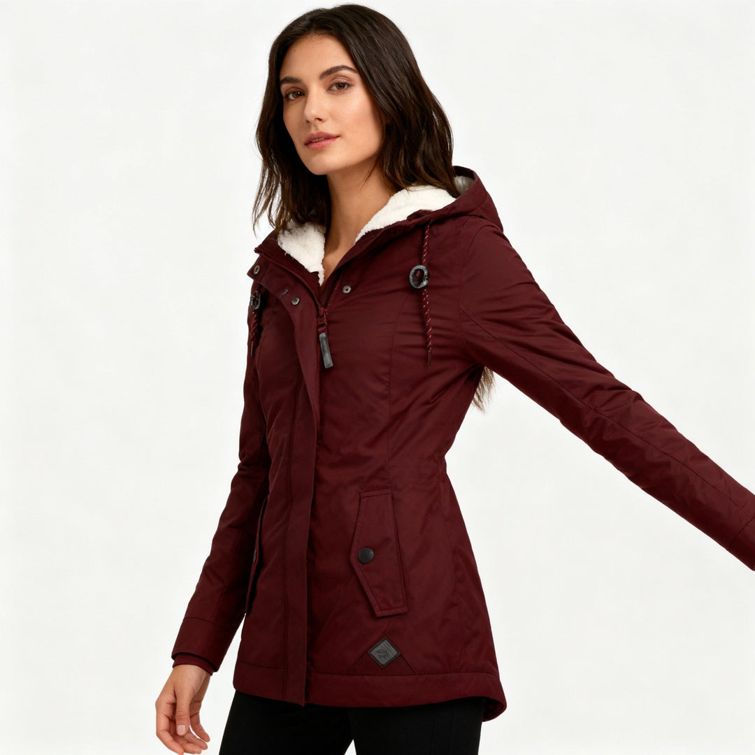 Tamsin | Womens Zip Up Hooded Faux Fur Parka Coat