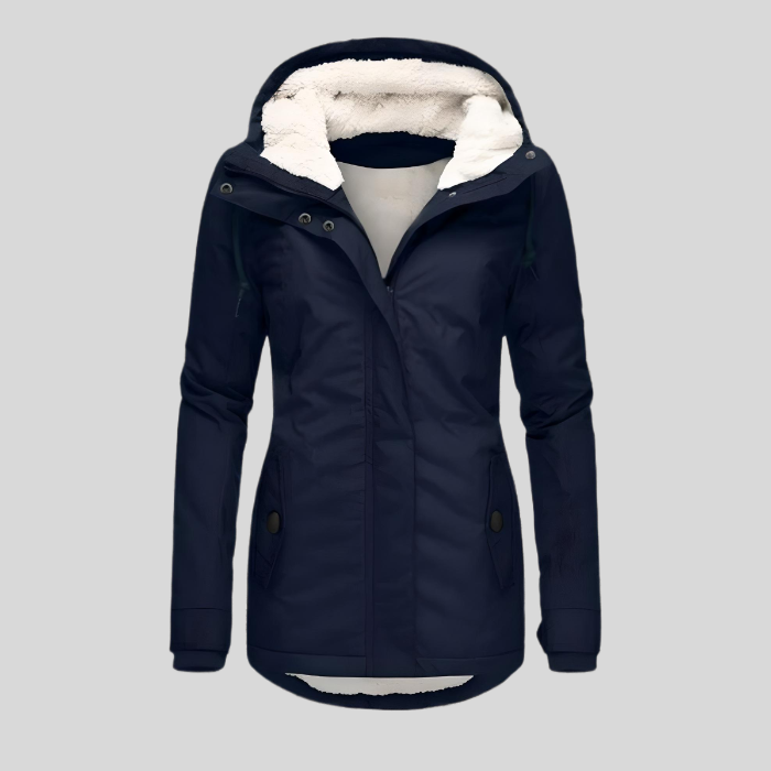 Tamsin | Womens Zip Up Hooded Faux Fur Parka Coat