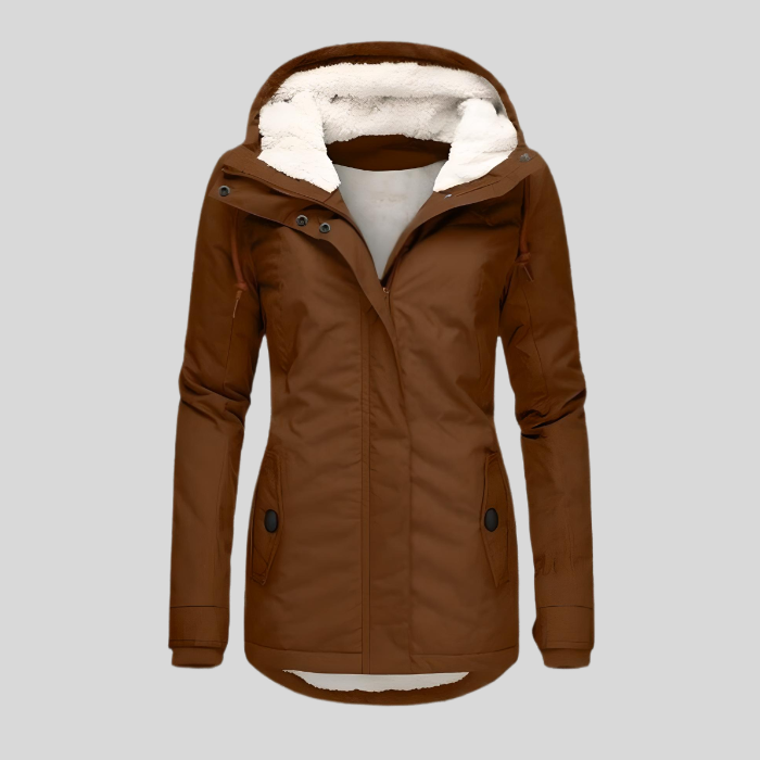Tamsin | Womens Zip Up Hooded Faux Fur Parka Coat