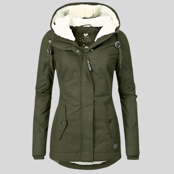 Tamsin | Womens Zip Up Hooded Faux Fur Parka Coat