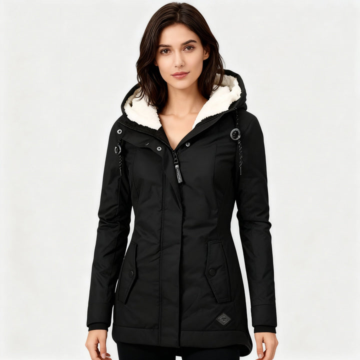 Tamsin | Womens Zip Up Hooded Faux Fur Parka Coat