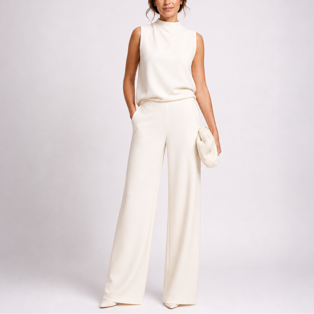 Tilly | Dressy Wide Leg Sleeveless Wedding Jumpsuit Dress