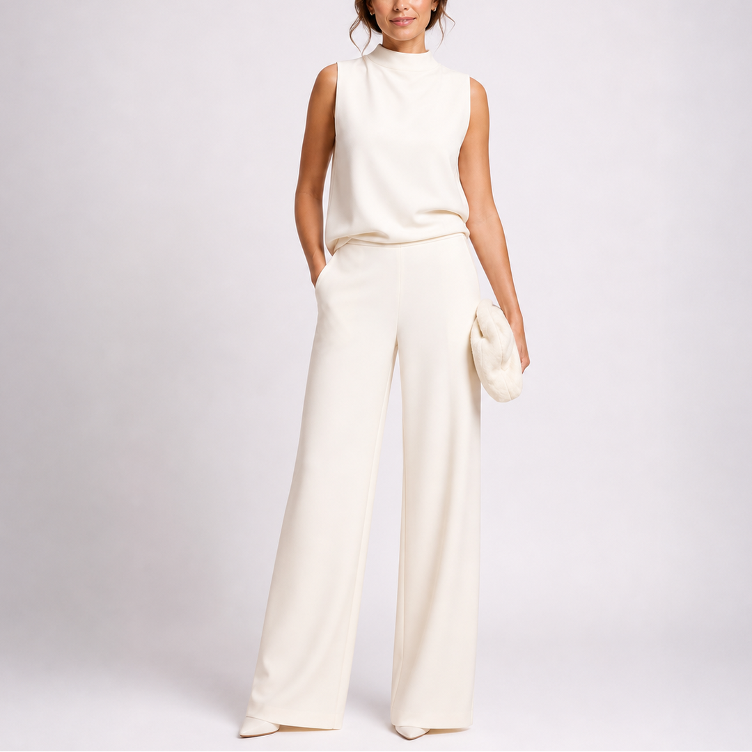Tilly | Dressy Wide Leg Sleeveless Wedding Jumpsuit Dress
