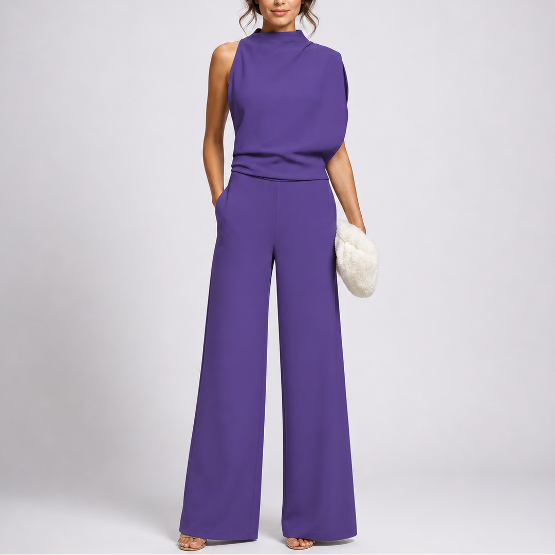 Tilly | Dressy Wide Leg Sleeveless Wedding Jumpsuit Dress