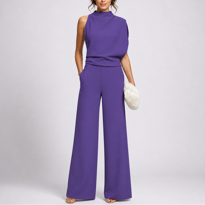 Tilly | Dressy Wide Leg Sleeveless Wedding Jumpsuit Dress