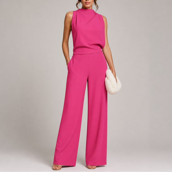 Tilly | Dressy Wide Leg Sleeveless Wedding Jumpsuit Dress