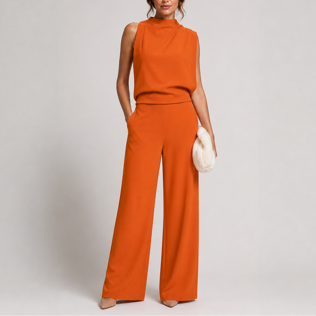 Tilly | Dressy Wide Leg Sleeveless Wedding Jumpsuit Dress
