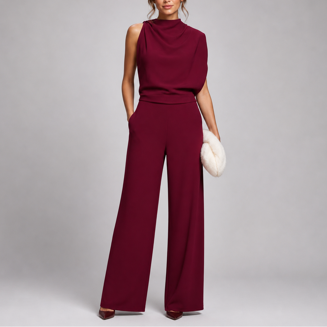 Tilly | Dressy Wide Leg Sleeveless Wedding Jumpsuit Dress