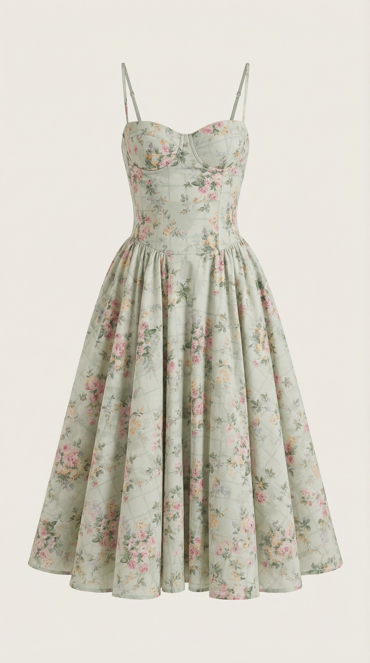 Tilly | Wedding Guest Floral Midi Summer Dress